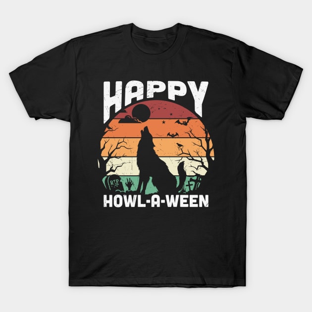 Happy Howl-O-Ween T-Shirt by MZeeDesigns